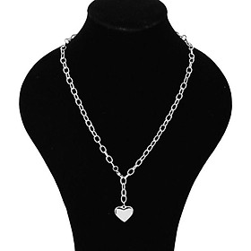 Dây chuyền vòng cổ unisex trái tim 3D ấn tượng