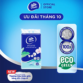 Khăn giấy rút cao cấp Vinda Deluxe 3 lớp 90 tờ size M (5 Gói)