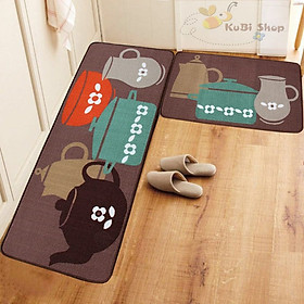 Mua Bộ 2 thảm chùi chân siêu thấm hút nước  dễ vệ sinh sạch sau khi dùng  sử dụng cho nhà bếp  phòng tắm  phòng khách đa năng  họa tiết 3D độc đáo