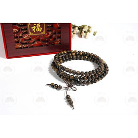 Vòng tay trầm hương 108 hạt trầm sánh chìm việt - chuỗi tràng hạt - vòng phong thủy- 6 7 8 mm -