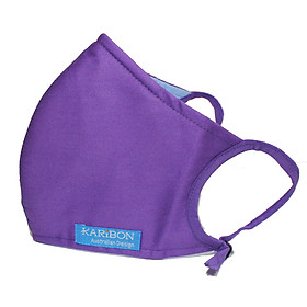 Khẩu Trang lọc bụi Karibon Cotton màu tím trơn