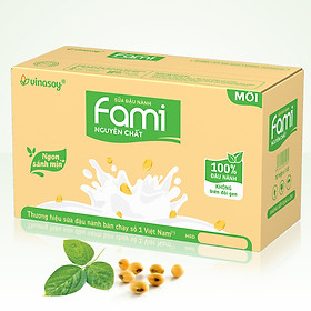 Thùng 10 Hộp Sữa Đậu Nành Fami Vinasoy Nguyên Chất (1 lít / Hộp)
