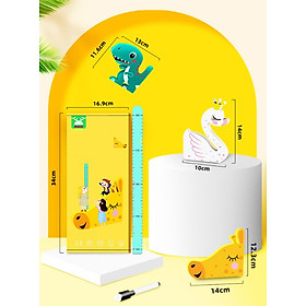 Bộ đo chiều cao cho bé trang trí tường đẹp mắt Dino Kids từ tính