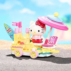 Đồ chơi - KEEPPLAY - 20830 Bộ đồ chơi xếp hình mô hình Hello Kitty tắm nắng ở biển (KT 12x8x8.5cm)