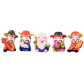 Tượng thần tài, hỷ thần, thọ thần, tượng ngũ phúc lâm môn trang trí xe ô tô, decor tiểu cảnh terrarium, cây cảnh