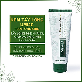 KEM TẨY LÔNG UMI 4C (100ml) cho Chân Tay Nách Bikini Vùng kín Ngực Bụng Toàn thân Body an toàn cho da nhạy cảm