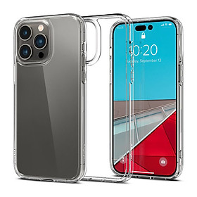 Ốp lưng SPIGEN dành cho iPhone 14 Promax Ultra Hybrid Crystal Clear - Hàng chính hãng
