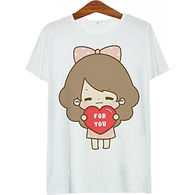 Áo thun tay màu Cô bé Love for you ATCP042