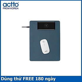 Miếng lót chuột tích hợp sạc không dây tốc độ cao 10W, cực kỳ tiện lợi - Multifast Wireless Charging Mouse Pad Actto MP-44 - Hàng chính hãng