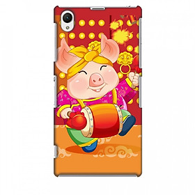 Ốp lưng dành cho điện thoại SONY Z2 Heo Xuân Đánh Trống
