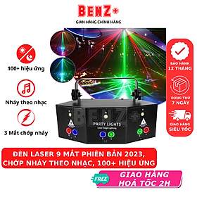 Mua Đèn laser BENZ 9 mắt phiên bản 2023  phòng bay bar karaoke nháy theo nhạc  đèn party lights trang trí sự kiện  sinh nhật