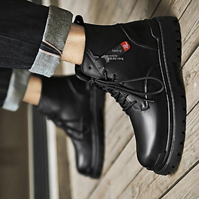 Phong cách mới nhất Giày bốt Martin giày đỏ lưới giá rẻ nhất giày đôi giày thường giày khử mùi đảm bảo chất lượng - đen
