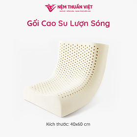 Mua Gối Nằm Cao Su Thuần Việt - Thiết Kế Lượn Sóng  Êm Ái  Giảm Đau Gáy Cổ