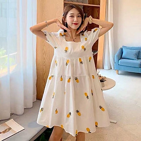 Đầm suông babydoll hoạ tiết trái cây dễ thương