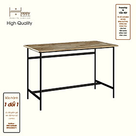 HAPPY FURNITURE , Gỗ tự nhiên , Bàn làm việc chân sắt - YANNA , BAN_099 BAN_100 , 60cm x 75cm, rộng x cao