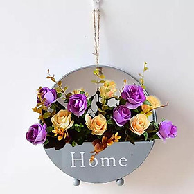 Mua Giỏ hoa lá giả treo tường trang trí nội thất phòng khách  ban công  tiểu cảnh độc đáo Flowermini GH-04