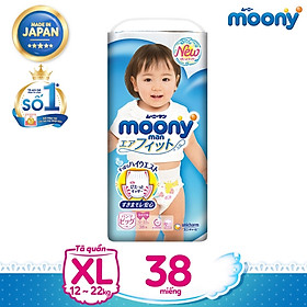 Mã mới Tã quần cao cấp Moony dành cho bé gái XL38