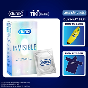 Bao cao su Durex Invisible Extra Thin Extra Sensitive 1 Hộp 10 Bao