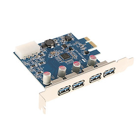 4-Port Super Speed USB 3.0 Card with 4pin IDE Power Connecter