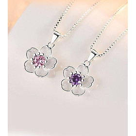 Bộ trang sức Dây chuyền Bông tai hoa đào BHB40