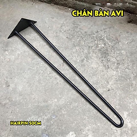 Mua Chân Sắt Hairpin Cao 50cm (loại 2 thanh sắt)  màu sơn tĩnh điện  tặng kèm ốc vít