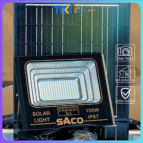 Mua Đèn pha năng lượng mặt trời vỏ hợp kim nhôm sơn tĩnh điện công suất 100-200-300W - Thương hiệu SACO  Pin Mono