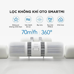 Máy lọc không khí cho ô tô Xiaomi Smartmi Car Purifier CZKQJHQ01ZM  - Hàng Nhập Khẩu