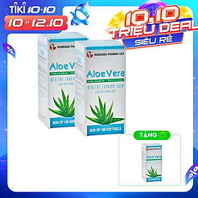 Combo 2 chai TPCN viên uống đẹp da-giải độc-Aloe vera sữa ong chúa-nha đam