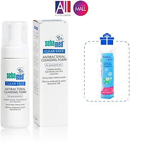 Sữa rửa mặt tạo bọt giảm mụn Sebamed pH 5.5 Clear Face Antibacterial Cleansing Foam TẶNG mặt nạ Sexylook (Nhập khẩu)