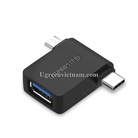 Đầu nối Micro USB + USB-C sang USB 3.0 UGREEN 30453 -  Hàng chính hãng