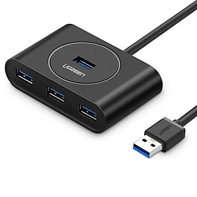 Mua Ugreen UG20290CR113TK 50CM màu Đen Bộ chia HUB USB 3.0 sang 4 USB 3.0 hỗ trợ nguồn 5V - HÀNG CHÍNH HÃNG