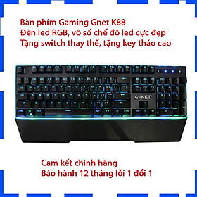 Bàn Phím Cơ Rapoo V500se Rainbow Blue Switch | Top bán chạy Lazada Shopee Sendo Tiki 68 Bàn phím Gaming G-Net K68 - Led Rainbow - Blue Switch - Switch quang học - Màu đen - Hàng chính hãng
