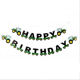 DÂY TRANG TRÍ SINH NHẬT HÌNH XE CƠ GIỚI XANH