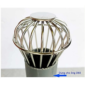 Cầu lưới KG57 chắn rác lá cây sân thượng inox304 đúc dày cao cấp, thoát nước mưa ống 60,90,114mm - Hàng chính hãng