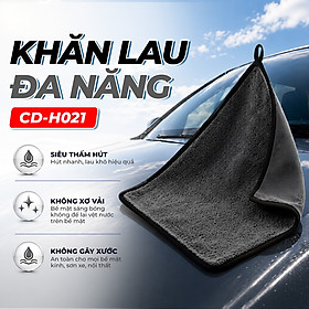 Khăn Coral Fleece Microfiber Đa Năng CIND 40x50cm Màu Xám