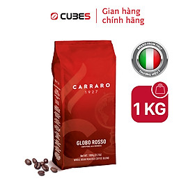 Cà phê hạt Carraro Globo Rosso Vị đậm đà từ quả phỉ và vị sô cô la dịu nhẹ - Hàng nhập khẩu từ Ý