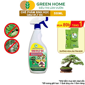 Mua Chế Phẩm Trừ Bệnh Sinh Học OAU 81.7 EC GreenHome  Chai 550Ml  Đặc Trị Và Phòng Ngừa Các Loại Nấm Bệnh Cho Cây Hoa Và Cây Kiểng