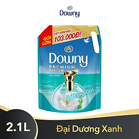 Nước Xả Vải Downy Đại Dương Xanh đậm đặc Dạng Túi 2.1L