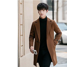 Áo khoác blazer dạ nam dáng dài 2 túi chéo ArcticHunter, thời trang trẻ, phong cách Hàn