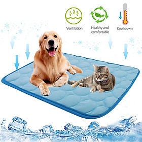 Pet Cooling Mat - Ice Silk Cooling Mat for Dogs & Cats, Portable & Washable Pet Cooling Blanket for Outdoor, Car Seats, Beds and More in Summer