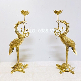 Mua ĐÔI HẠC ĐỒNG CAO 42 CM NẶNG 3 KG CHẤT LIỆU BẰNG ĐỒNG