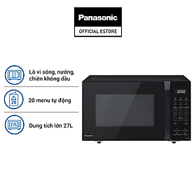 Lò vi sóng nướng đối lưu chiên không dầu panasonic nn-ct65mbyue – 20 thực đơn tự động – dung tích 27l – hàng chính hãng
