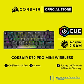 Mua Bàn phím Corsair K70 PRO MN WL-BLK-MX RED-RGB/CH-9189010-NA Hàng chính hãng