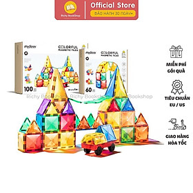 Đồ Chơi Xếp Hình Nam Châm Sắc Màu Phản Chiếu Ánh Sáng - Colorful Magnetic Tiles Mideer