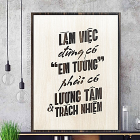 Tranh gỗ tạo động lực treo tường trang trí phòng làm việc TBIG002