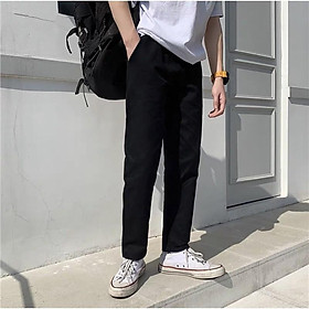 Quần Kaki Baggy Nam Nữ KAKI Ống Suông Unisex - Kiểu quần kaki đen và kem