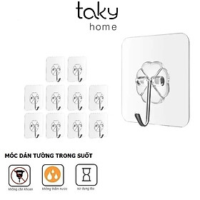 Móc Dán Tường Trong Suốt Siêu Dính, Móc Treo Đồ Dùng Cá Nhân Nhỏ Gọn Tiện Lợi, Móc Treo Chìa Khóa, Trong Gia Đình. TakyHome 2213