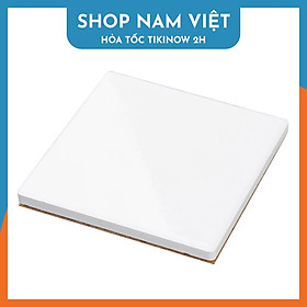 Lót Ly Ceramic Trắng Trơn, Đế Lót Cốc Gốm Sứ Siêu Thấm Hút, Thích Hợp Trang Trí DIY - Chính Hãng NAVIVU