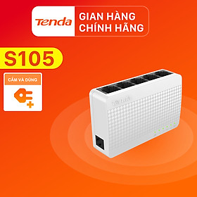 Bộ chia mạng Switch Tenda S105 5 cổng Ethernet 100Mbps - Hàng Chính Hãng