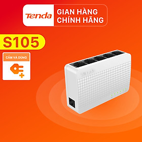 Hình ảnh Bộ chia mạng Switch Tenda S105 5 cổng Ethernet 100Mbps - Hàng Chính Hãng